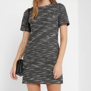 Club Monaco textured short-sleeve lined dress L